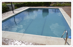Trabajo final de una obra de borde de piscina