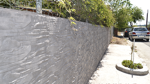 Muro de hormigón exterior